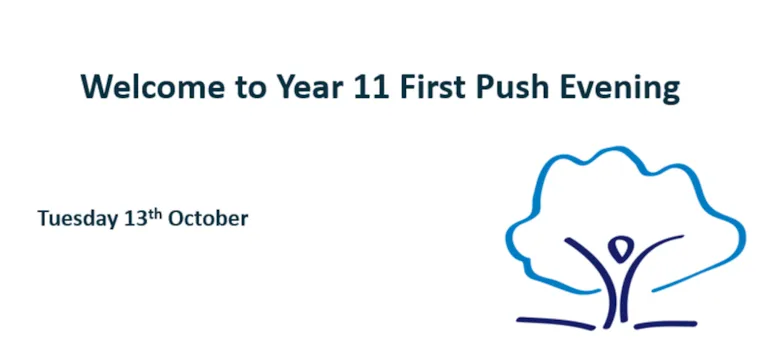 13th Oct 2026 Year 11 First Push Presentation